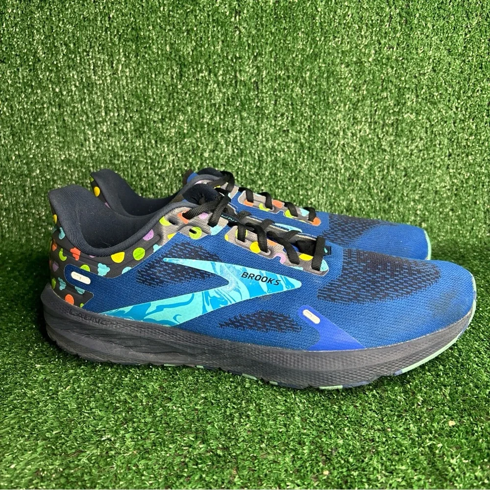 Brooks Men's Launch 9 Running Shoes Blue Peacoat‎ Yellow Size 13 - 1203731B462